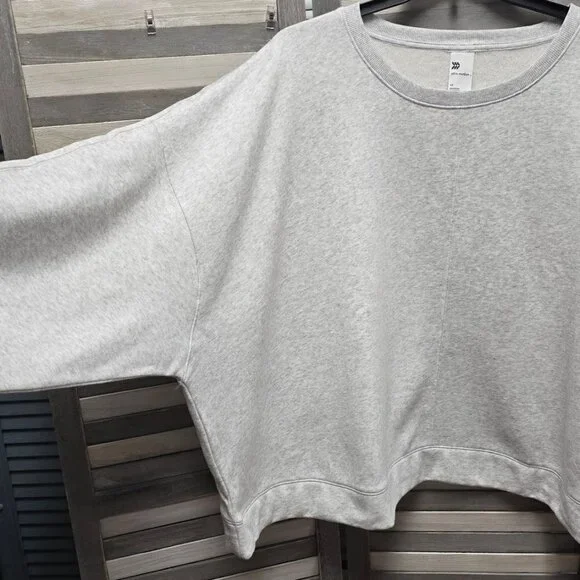 Plus Size Cotton Fleece Crewneck Cropped Sweatshirt | All in Motion | 4X - Picture 4 of 11